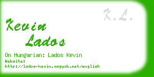 kevin lados business card